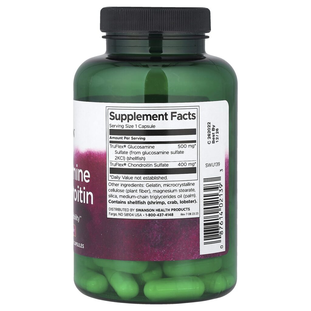 Swanson Glicosamina e Condroitina 90 Cápsulas - Imagem 2