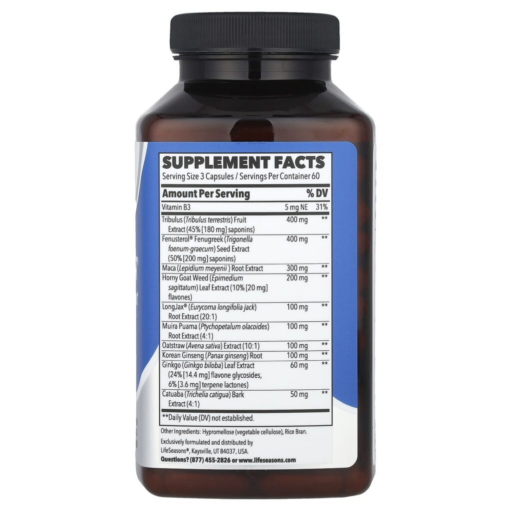 LifeSeasons Therapeutics Masculini-T® Suporte de Testosterona 180 Cápsulas Vegetais - Imagem 2