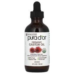 Pura Dor Óleo de Rícino Orgânico Profissional 118 ml (4 fl oz)