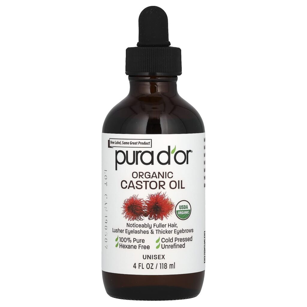 Pura Dor Óleo de Rícino Orgânico Profissional 118 ml (4 fl oz)