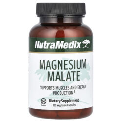 NutraMedix Malato de Magnésio 120 Cápsulas Vegetais (100 mg por Cápsula)