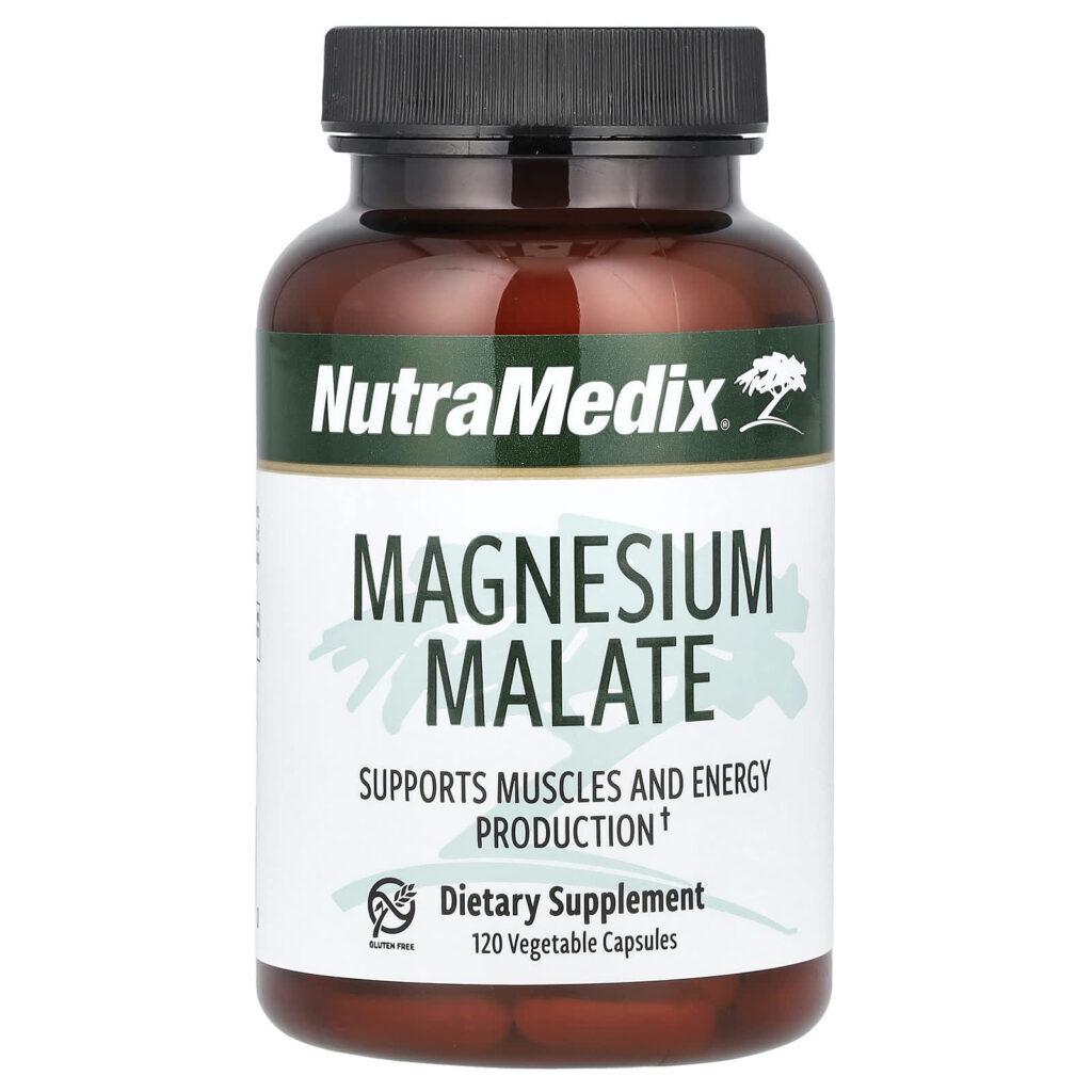 NutraMedix Malato de Magnésio 120 Cápsulas Vegetais (100 mg por Cápsula)