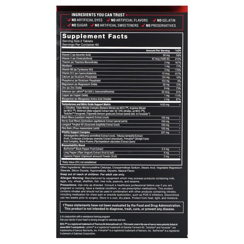 Force Factor Test X180 Alpha® V2 120 Comprimidos - Imagem 2