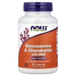 NOW Foods Glucosamine e Condroitina com MSM 90 Cápsulas