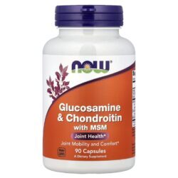 NOW Foods Glucosamine e Condroitina com MSM 90 Cápsulas