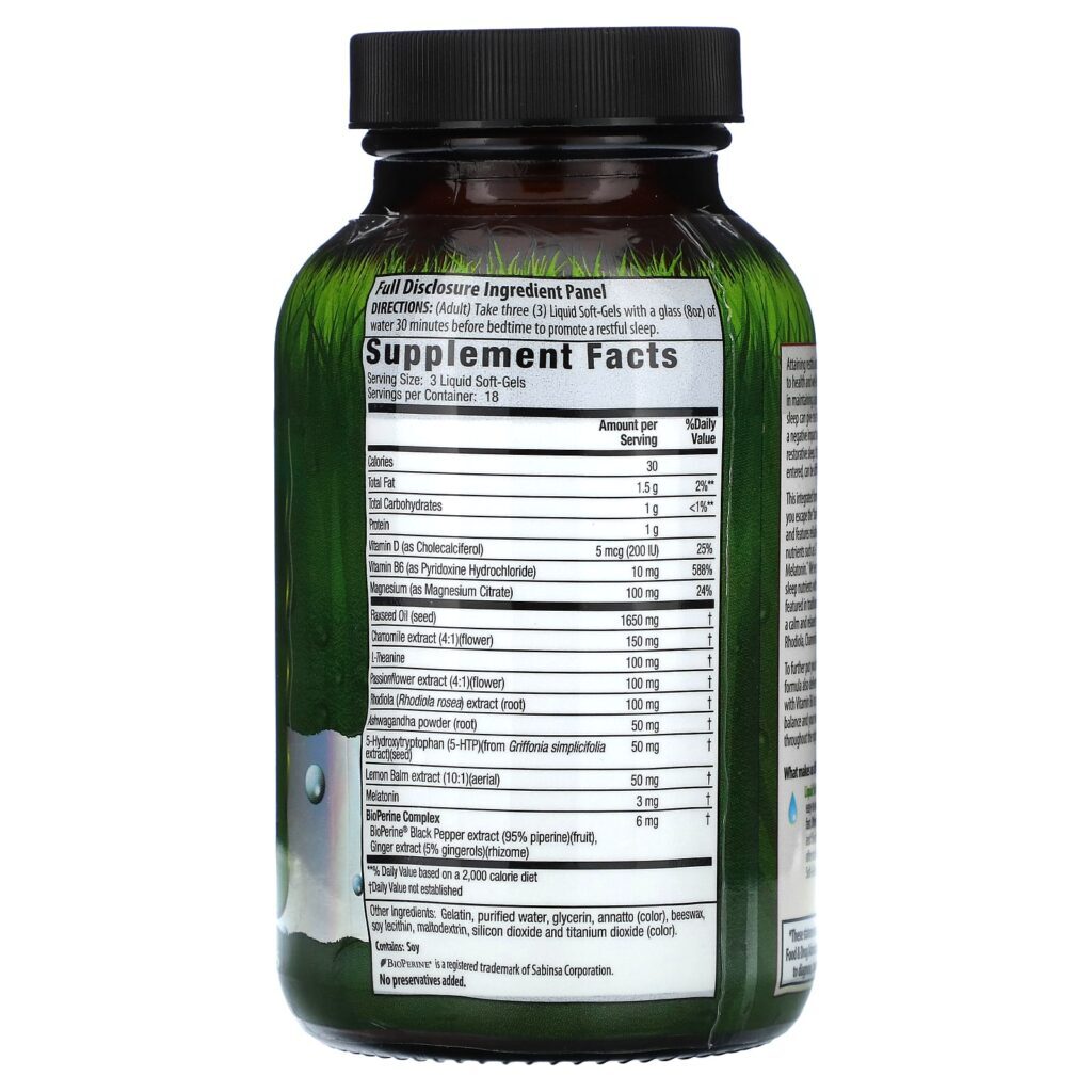 Irwin Naturals Good Mood Sleep PM 54 Cápsulas softgel líquidas - Imagem 2