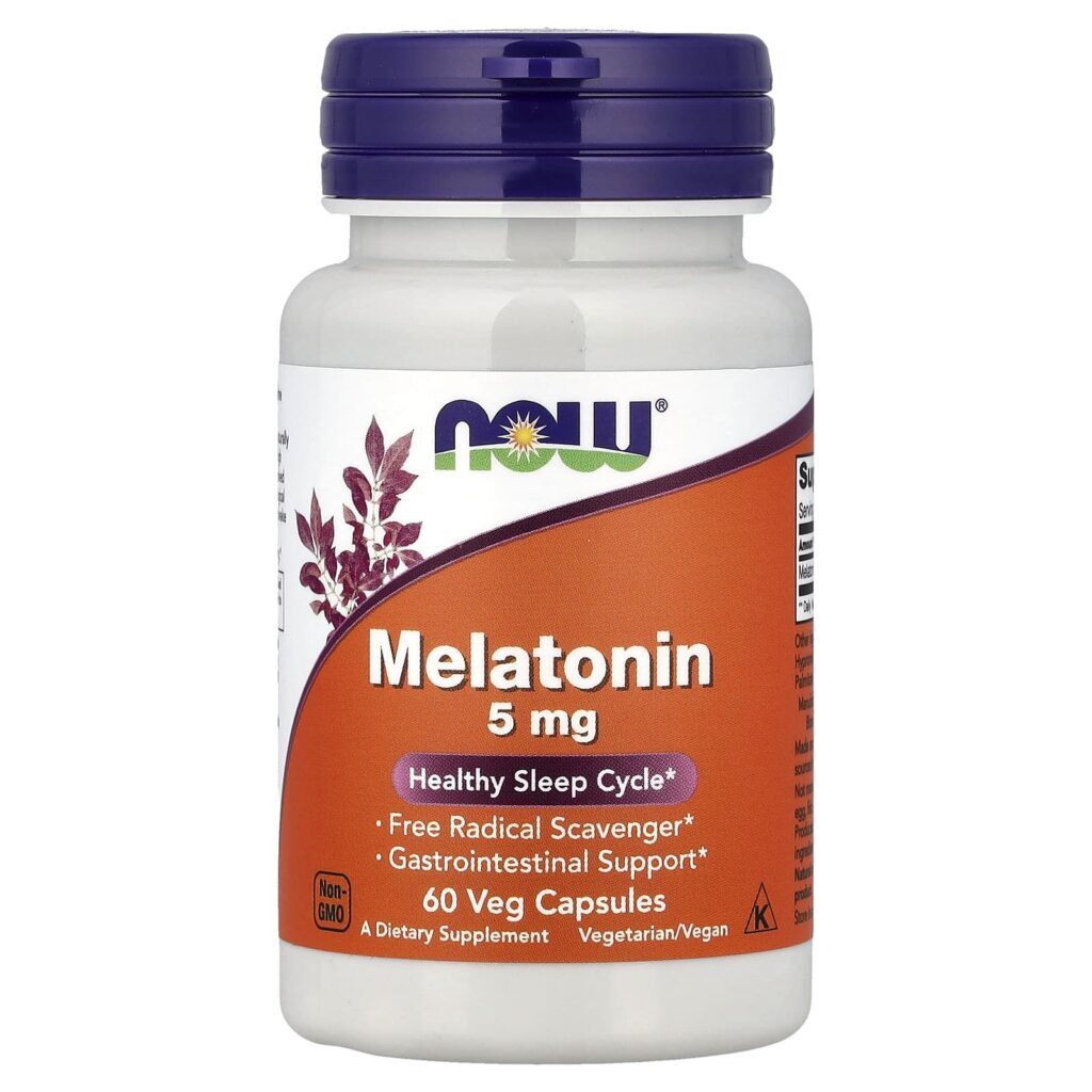 NOW Foods Melatonina 5 mg 60 Cápsulas Vegetais