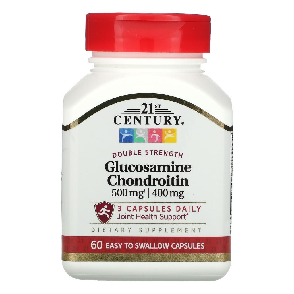 21st Century Glicosamina e Condroitina 60 Cápsulas Fáceis de Engolir