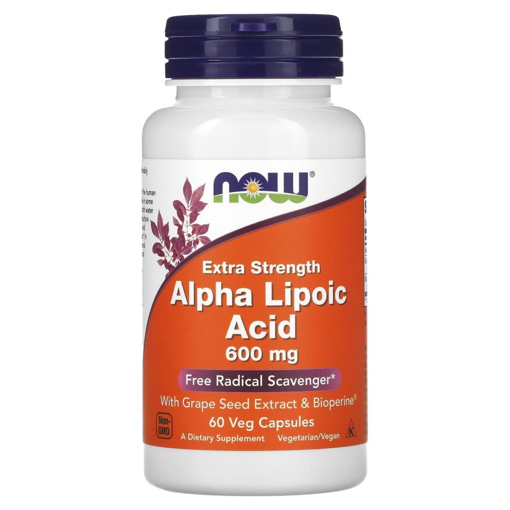NOW Foods Ácido Tióctico 600 mg 60 Cápsulas Vegetais