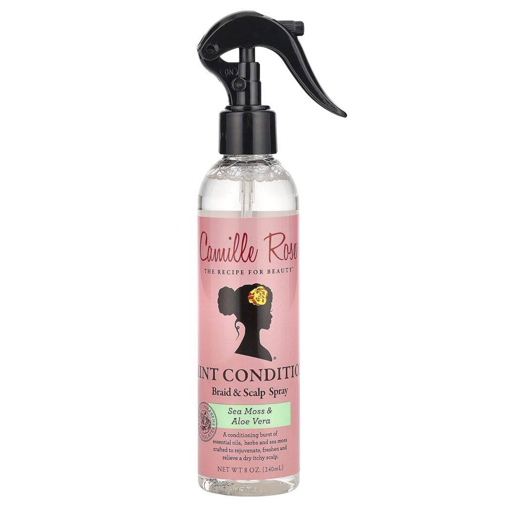 Camille Rose Trança de Menta e Spray para Couro Cabeludo Musgo Marinho e Aloe Vera 240 ml (8 oz)