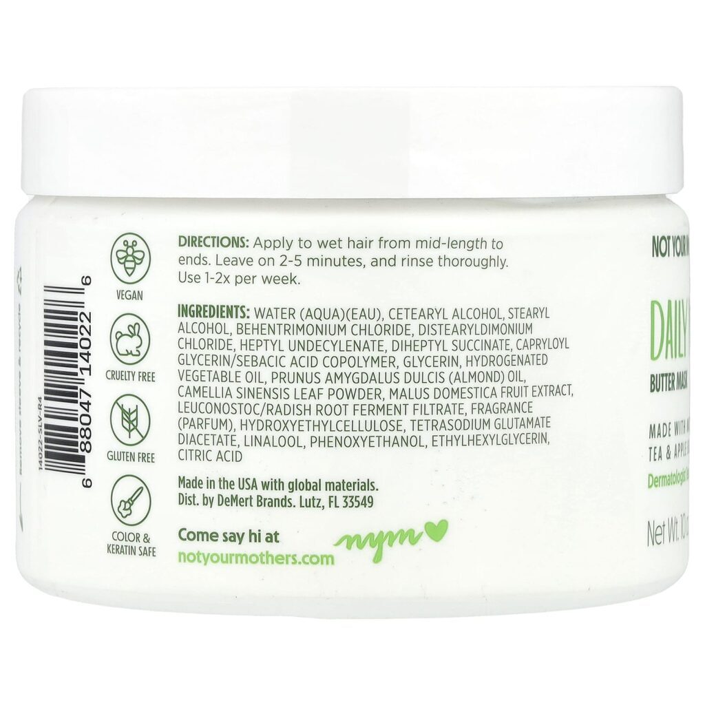 Not Your Mothers Máscara de Manteiga da Daily Nutrition Chá Verde Matcha e Flor de Maçã 283 g (10 oz) - Imagem 2