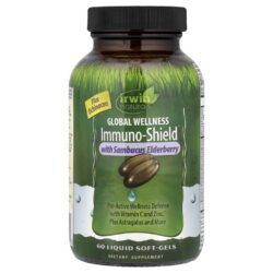 Irwin Naturals Global Wellness Immuno-Shield® com Sambucus Sabugueiro 60 Cápsulas Softgel Líquidas