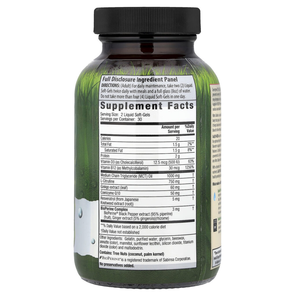 Irwin Naturals CoQ10-Red® 60 Cápsulas Softgel Líquidas - Imagem 2