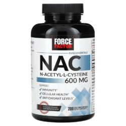 Force Factor Fundamentals NAC Acetilcisteína 600 mg 200 Cápsulas Vegetais