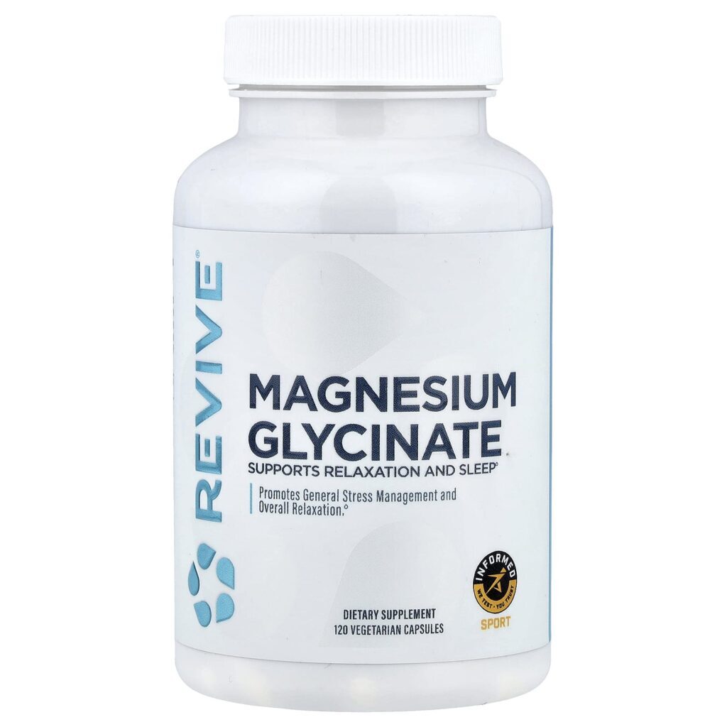 Revive Glicinato de Magnésio 120 Cápsulas Vegetarianas (100 mg por Cápsula)