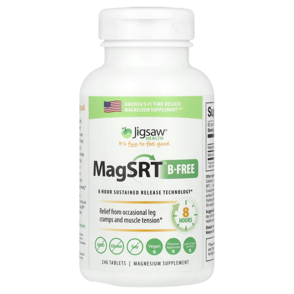 Jigsaw Health MagSRT® B-Free Magnésio de Liberação Programada 240 Comprimidos