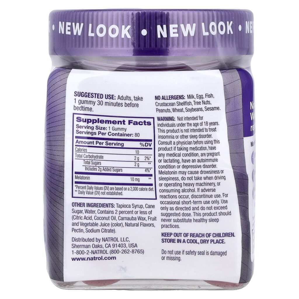 Natrol MelatoninMax™ Mirtilo 10 mg 80 Gomas - Imagem 2