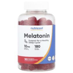 Nutricost Gomas de Melatonina Morango 10 mg 180 Gomas