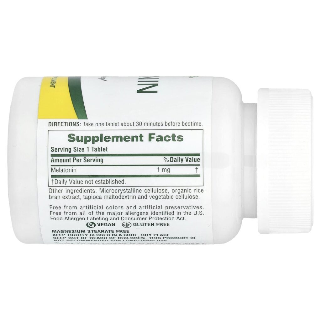 NaturesPlus Melatonina de Ação Rápida 1 mg 90 Comprimidos - Imagem 2