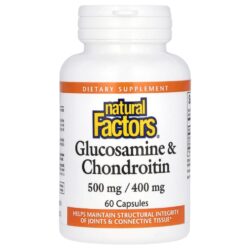 Natural Factors Glicosamina 500 mg Condroitina 400 mg 60 Cápsulas