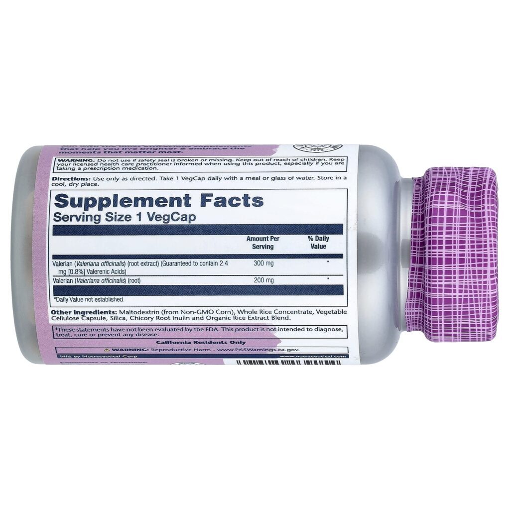 Solaray Vital Extracts Valeriana 30 VegCaps - Imagem 2
