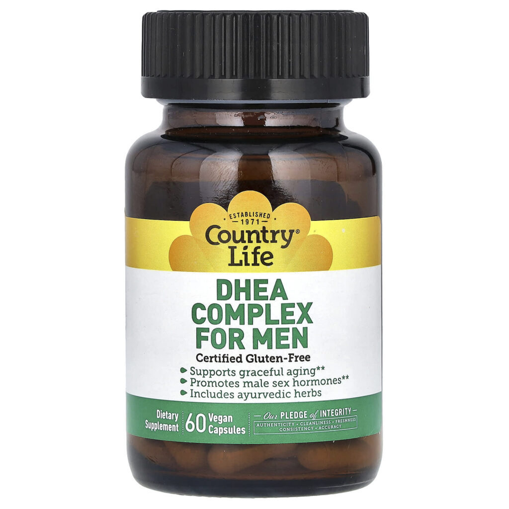 Country Life Complexo DHEA para Homens 60 Cápsulas Veganas