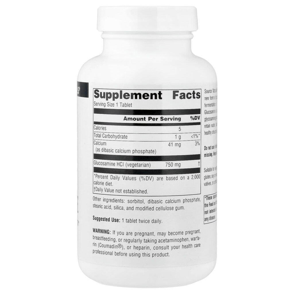 Source Naturals Glicosamina Vegetariana 120 Comprimidos - Imagem 2