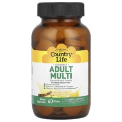 Country Life Multivitamínico para Adultos Mastigável Laranja e Abacaxi 60 Bolachas