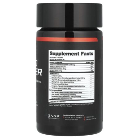 Snap Supplements Testo Booster 90 Cápsulas - Imagem 2