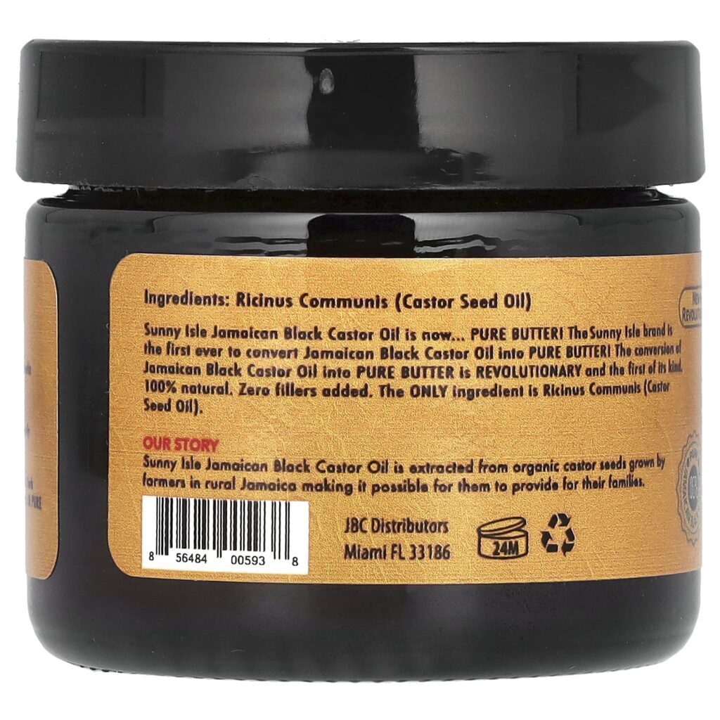 Sunny Isle Óleo de Rícino Preto Jamaicano Manteiga Pura 2 fl oz - Imagem 2