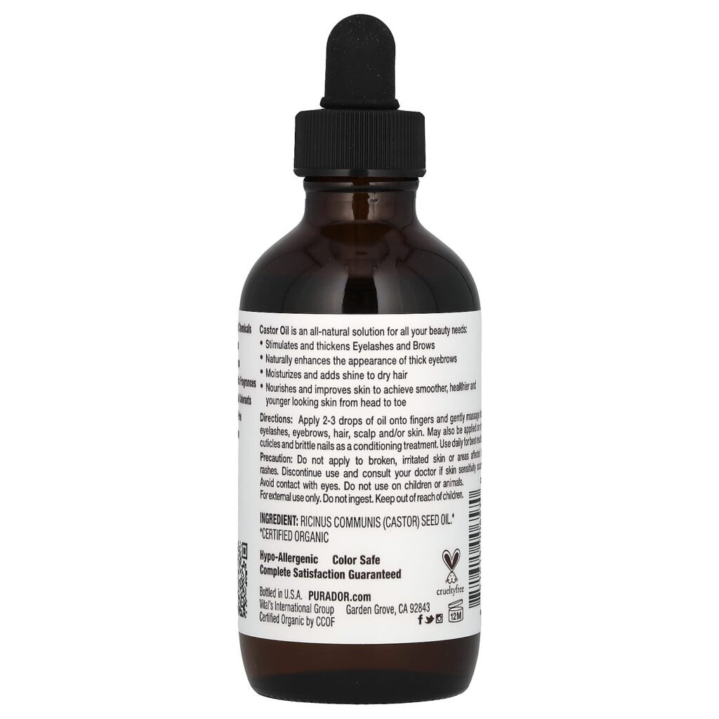 Pura Dor Óleo de Rícino Orgânico Profissional 118 ml (4 fl oz) - Imagem 2