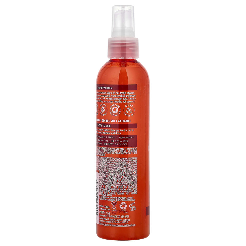 Cantu Manteiga de Karité Spray para Brilho e Fixação com Óleo de Coco 236 ml (8 fl oz) - Imagem 3