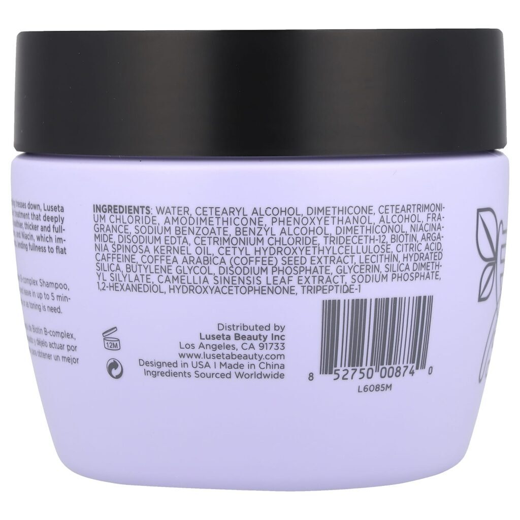Luseta Beauty Complexo Biotina B Máscara Reparadora Anti-Quebra Capilar 500 ml (169 fl oz) - Imagem 2