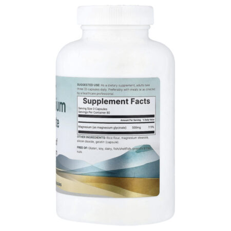 Micro Ingredients Glicinato de Magnésio 240 Cápsulas (166 mg por Cápsula) - Imagem 2