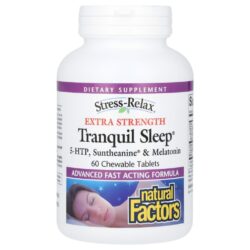Natural Factors Estresse-Relaxe Sono Tranquilo 60 Comprimidos Mastigáveis