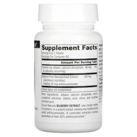 Source Naturals Extrato de Mirtilo Europeu 120 Comprimidos - Imagem 2