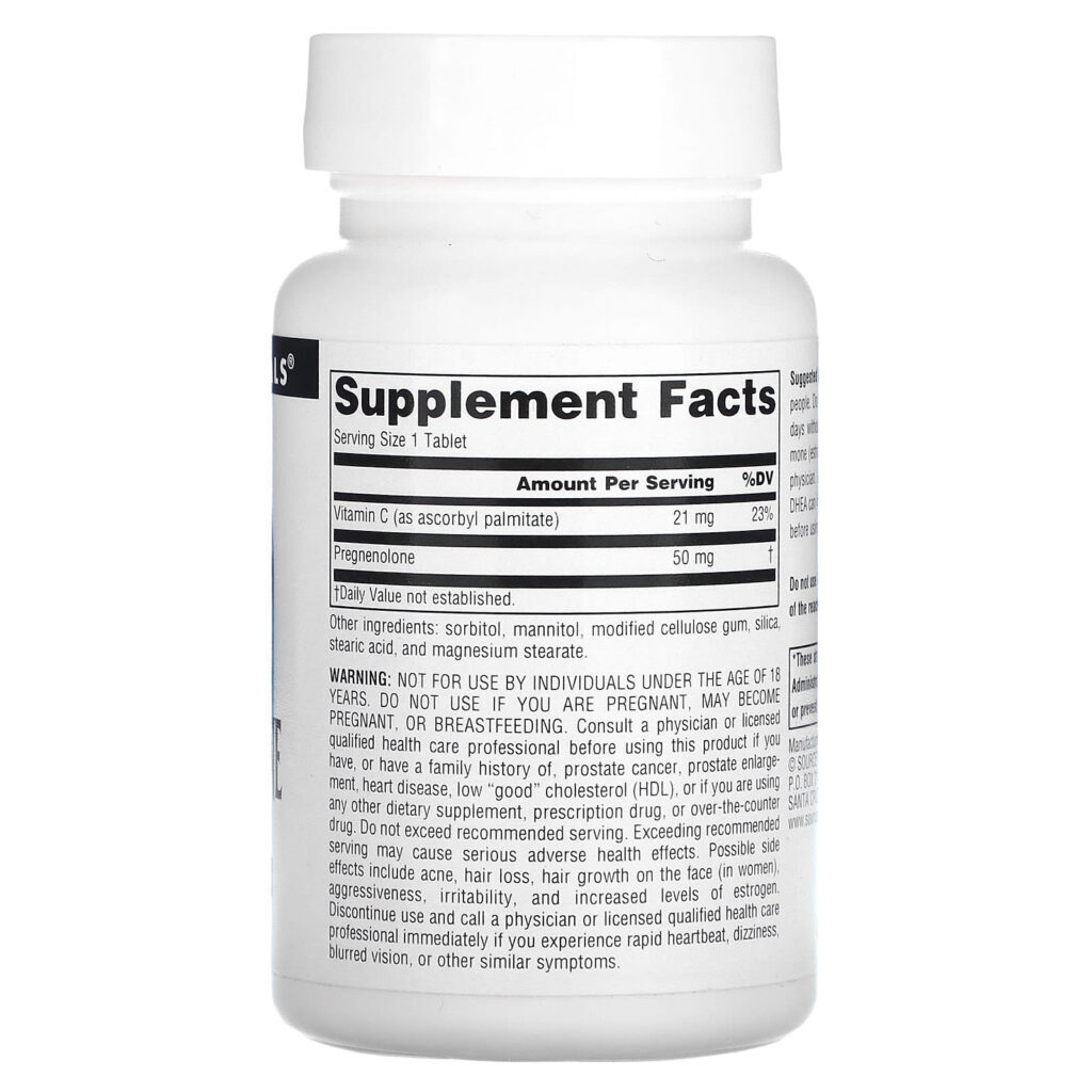 Source Naturals Pregnenolona 50 mg 120 Comprimidos - Imagem 2