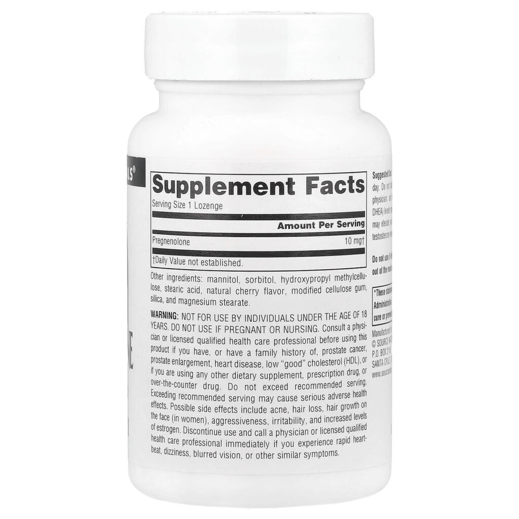 Source Naturals Pregnenolona Cereja 10 mg 120 Pastilhas - Imagem 2