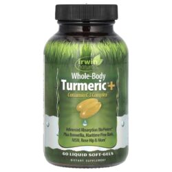 Irwin Naturals Cúrcuma para o Corpo Inteiro + Curcumin C3 Complex 60 Cápsulas Softgel Líquidas