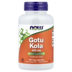 NOW Foods Gotu Kola 450 mg 100 Cápsulas Vegetais