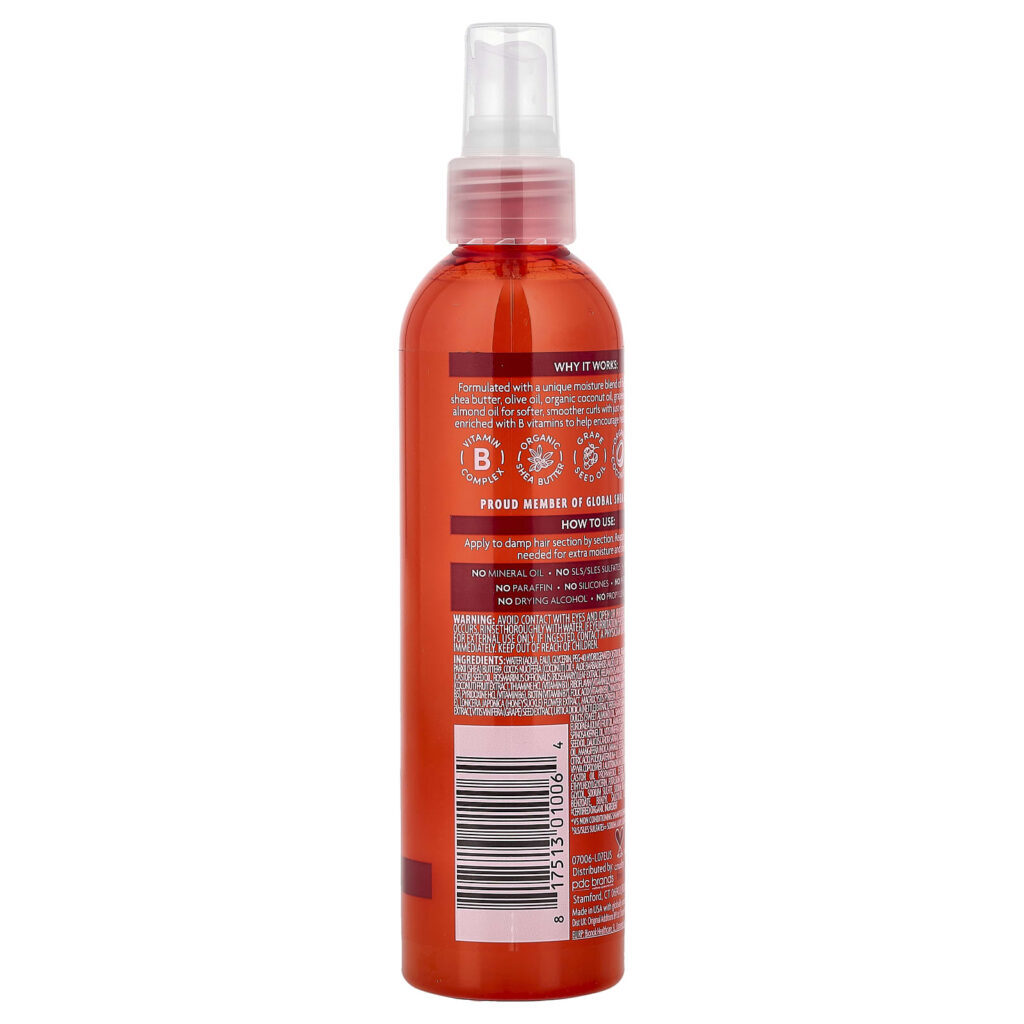 Cantu Manteiga de Karité Spray para Brilho e Fixação com Óleo de Coco 236 ml (8 fl oz) - Imagem 2