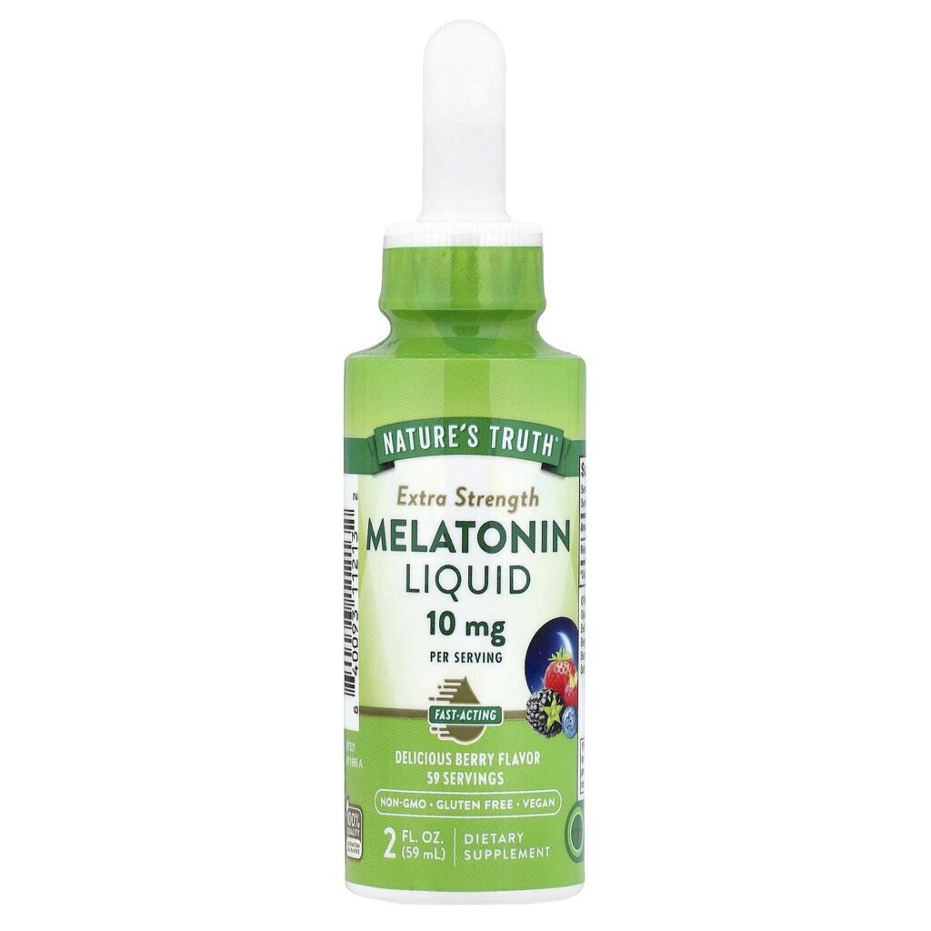 Natures Truth Melatonina Líquida Fruto Silvestre Delicioso 59 ml (2 fl oz) - Imagem 3