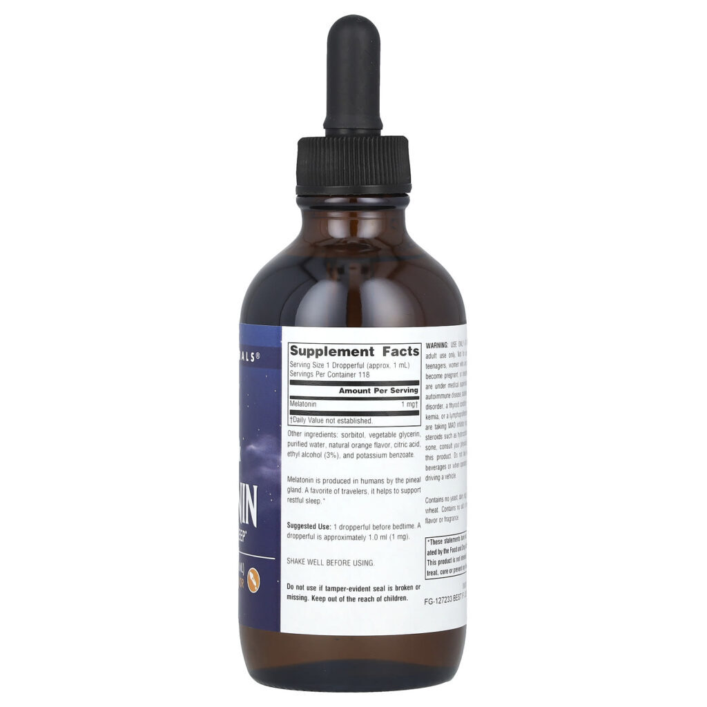 Source Naturals Sleep Science® Melatonina Laranja 1 mg 11828 ml (4 fl oz) - Imagem 2
