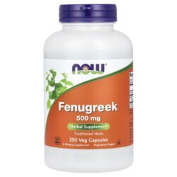 NOW Foods Feno-grego 500 mg 250 Cápsulas Vegetais