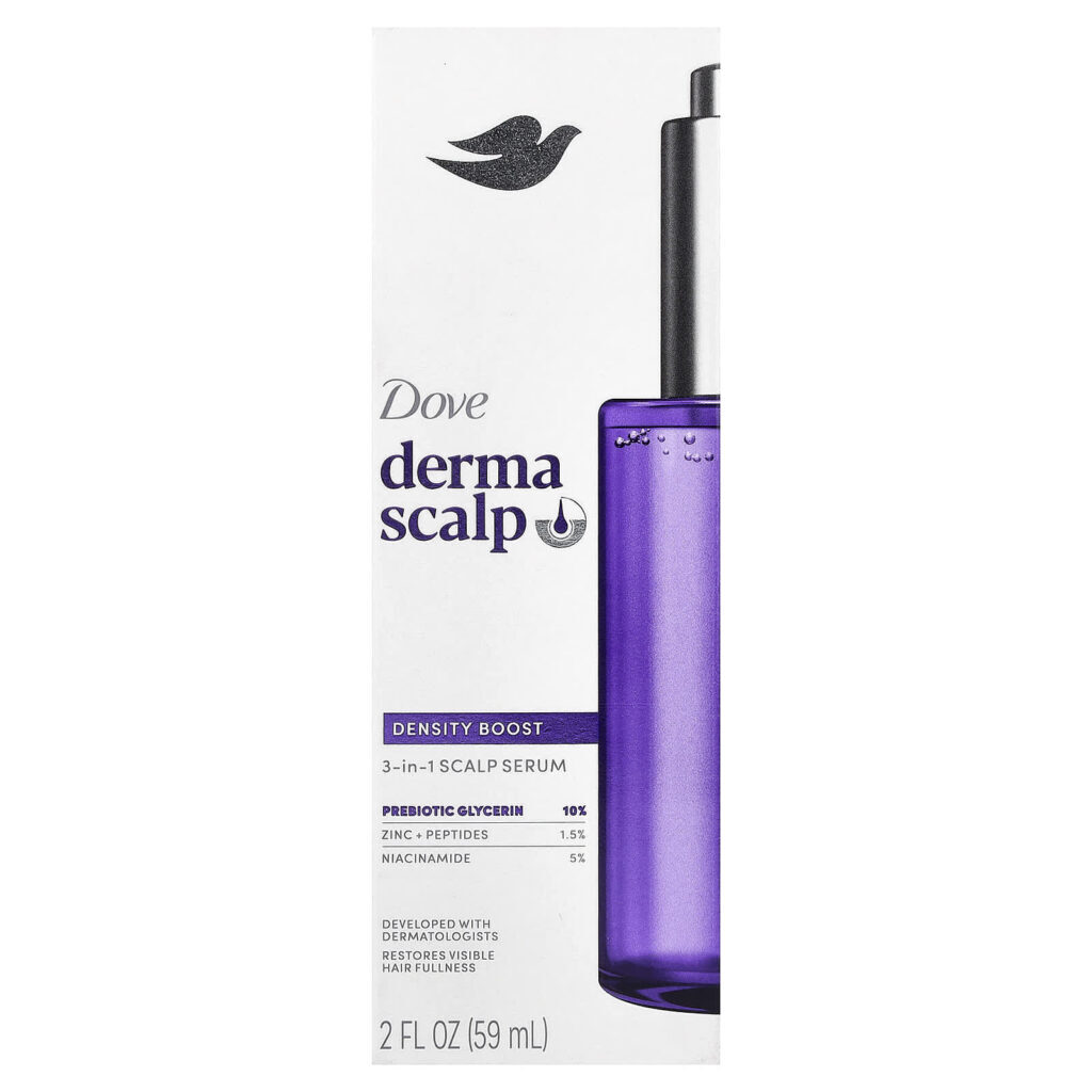 Dove Derma Scalp Sérum 3 em 1 para o Couro Cabeludo Density Boost 59 ml (2 fl oz) - Imagem 2