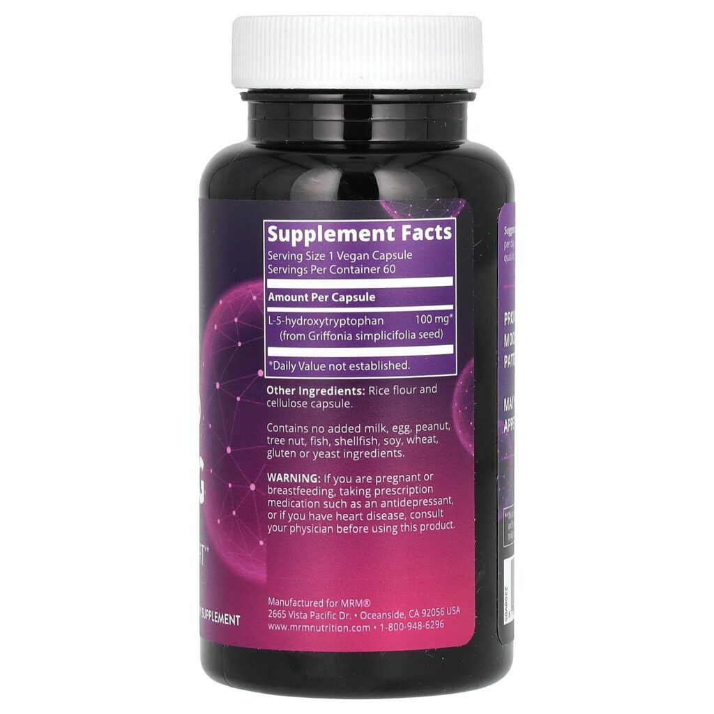 MRM Nutrition 5-HTP 100 mg 60 cápsulas veganas - Imagem 2