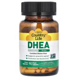 Country Life DHEA 25 mg 90 Cápsulas Veganas