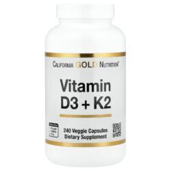 California Gold Nutrition Vitamina D3 + K2 240 Cápsulas Vegetais