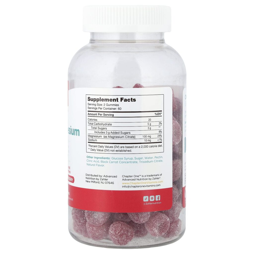 Chapter One Gomas de Magnésio Framboesa 120 Gomas - Imagem 2