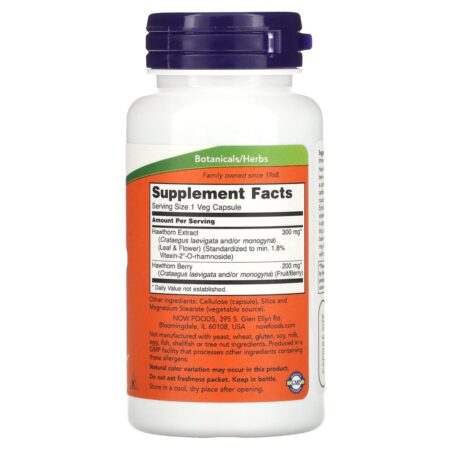 NOW Foods Extrato de Espinheiro 300 mg 90 Cápsulas Vegetais - Imagem 2